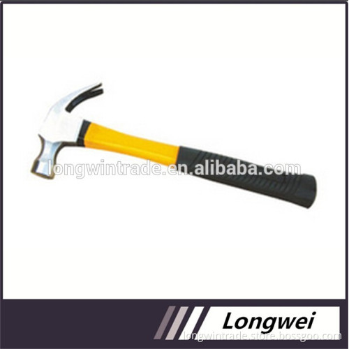steel claw hammer head with fiberglass handle